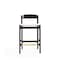 Manhattan Comfort Klismos Counter Stool in Ivory and Dark Walnut CS007-IV - alternate 2